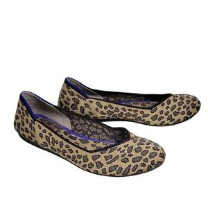 Rothy's Knit Leopard Print Flats Womens Size 5